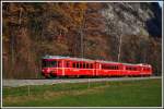 S1 1521 mit Steuerwagen 1711 zwischen Seewis-Valzeina und Malans.