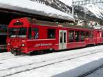 RhB - Steuerwagen BDt 1755 in Samedan am 15.02.2014