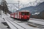 RhB, Chur. BDt 1722 als R 1949 aus Scuol-Tarasp und nach Pontresina in Guarda. (17.2.2010)