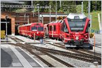 ABe 8/12 3515 und Steuerwagen Bt 1721 in Arosa. (06.07.2016)