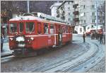 Letzte Fahrt eines Gleichstromtriebwagens zwischen Arosa und Chur, hier der ABDe 4/4 483, bei Ankunft in Chur am Morgen des 29.11.1997. 