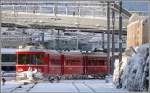 Nachschuss auf den ausfahrenden Be 4/4 513 Pendel nach Thusis. (23.11.2008)