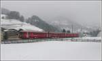 Es war kalt und dster an diesem Nachmittag im Prttigau als die S1 unterwegs Richtung Grsch war. (10.02.2010)