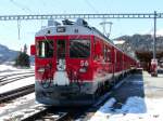 RhB - Triebwagen ABe 4/4 56 in St.Moritz am 07.04.2010