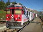 ABe 4/4 51 und 52 in Pontresina am 20-9-2010