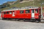 RhB - ABe 4/4 I 32 am 21.08.1991 in Alp Grm - Gleichstromtriebwagen Bernina - Baujahr 1908 - SIG/Al/SAAS - 450 KW - Gewicht 30,00t - 1./2.Klasse Sitzpltze 12/27 - LP 13,93m - zulssige Geschwindigkeit 55 km/h - =16.01.1984 - Logo RhB - Lebenslauf: ex BB BCe 4/4 2 - 1943 RhB BCe 4 /4 2 - 1946 BCe 4/4 32 - 1964 ABe 4/4 32. Hinweis: Die Triebfahrzeugserie bestand ursprnglich aus 14 Fahrzeugen mit den Nummern 1 bis 14, gescanntes Dia
