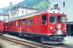 RhB - ABe 4/4 II 44 am 30.05.1993 in Campocologno - Gleichstromtriebwagen Bernina - Baujahr 1964 - SWS/BBC/MFO/SAAS - 680 KW - Gewicht 41,00t - 1./2.Klasse Sitzpltze 12/24 - LP 16,54m - zulssige