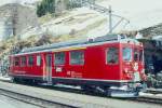 RhB - ABe 4/4 II 44 am 09.03.1998 in Alp Grm - Gleichstromtriebwagen Bernina - Baujahr 1964 - SWS/BBC/MFO/SAAS - 680 KW - Gewicht 41,00t - 1./2.Klasse Sitzpltze 12/24 - LP 16,54m - zulssige