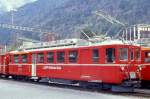 RhB - ABDe 4/4 484 II am 04.05.1991 in Chur - Gleichstromtriebwagen Arosabahn - Baujahr 1957- SWS/BBC - 480 KW - Gewicht 43,00t - 1./2.Klasse Sitzpltze 12/24 - LP 17,77m - zulssige Geschwindigkeit