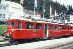RhB - ABDe 4/4 486 II am 11.06.1993 in Arosa - Gleichstromtriebwagen Arosabahn - Baujahr 1957- SWS/BBC - 480 KW - Gewicht 43,00t - 1./2.Klasse Sitzpltze 12/24 - LP 17,77m - zulssige Geschwindigkeit