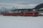 Am 9.12.2012 verlsst der Be 4/4 511 als S 1 nach Schiers Malans.