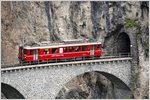 UNESCO Welterbetag auf der RhB. ABe 4/4 501 pendelt zwischen Filisur und Alvaneu mit Halt bei der Aussichtsplattform Nord. Landwasserviadukt. (12.06.2016)