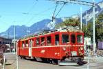 RhB - ABe 4/4 487 II am 18.08.1989 in Chur - Gleichstromtriebwagen Arosabahn - �bernahme 11.01.1973 - SWS/BBC/SAAS/RhB - 480 KW - Gewicht 45,00t - 1./2.Klasse Sitzpltze 12/24 - L�P 16,97m - zul�ssige
