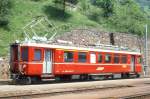 RhB - ABe 4/4 502 am 26.05.1989 in Filisur - Stammnetztriebwagen - �bernahme 11.12.1939 - SWS/MFO/BBC/RhB - 440 KW - Fahrzeugewicht 40,00t - 1./2.Klasse Sitzpltze 12/28 - L�P 18,00m - zul�ssige