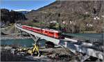 S1 1512 nach Schiers mit Vorortpendel Be 4/4 514/ABt 1714 auf der neuen Brücke.