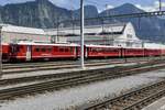 RhB Stammnetz-Pendel Be 4/4 515 am 19.7.20 in Landquart abgestellt.
