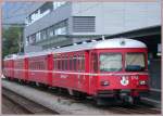 Be 4/4 Pendel mit Steuerwagen 1713 nach Schiers beim Zwischenhalt in Landquart.