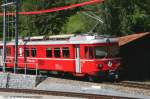 Ausfahrender Pendelzug nach Davos mit Be 4/4 512 und Steuerwagen 1712.