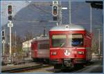 R1530 mit Steuerwagen 1715 verl�sst Landquart Richtung Schiers.