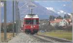 S1 1523 mit Be 4/4 515 aus Schiers f�hrt Malans entgegen.