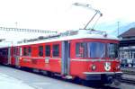 RhB - Be 4/4 511 am 20.05.1991 in Landquart - Stammnetztriebwagen f�r Vorortpendelzuge - �bernahme 16.03.1971 - SIG/FFA/SAAS - 780 KW - Fahrzeugewicht 45,00t - 2.Klasse Sitzpltze 40 - L�P 18,70m -