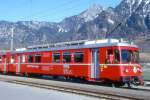 RhB - Be 4/4 515 am 17.02.2000 in Untervaz - Stammnetztriebwagen f�r Vorortpendelz�ge - �bernahme 03.01.1979 - SIG/FFA/SAAS - 780 KW - Fahrzeugewicht 45,00t - 2.Klasse Sitzpltze 40 - L�P 18,70m -