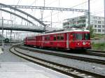 Be 4/4 513 Pendelzug aus Thusis f�hrt in den Bahnhof Chur ein.