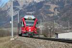 Regio nach Rhäzüns bei der Einfahrt in Landquart.28.02.14