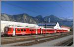 Be 4/4 Pendel 513 vor der HW Landquart.