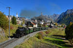 G4/5 108 mit einem Sonderzug am 15.10.2017 bei Ardez.