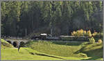 DZ9133 oberhalb Bergün mit Lok G3/4 11  Heidi  als Leerzug ins Depot Samedan.