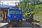 R1820 mit Ge 4/4 III 652  Vaz/Obervaz Lenzerheide-Valbella  trifft in Filisur auf Dampfextrazug 9133 mit Lok G 3/4 11  Heidi .