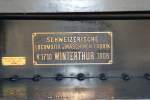 Fabrikschild der revidierten Dampflok G4/5 Nr.108  Engiadina  23.02.14