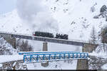 Fotofahrt mit der durch Martin Horath und seinem Team wunderbar aufgearbeiteten ex-RhB Xrotd R12 und der DFB HG 3/4 4 / Realp Wilerbrücke, 11.