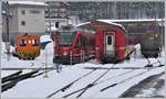 Tm 2/2 26und ABe 8/12 3515 in Arosa. (05.03.2020)