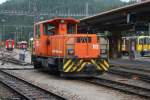 Lok 112 wartet im Bahnhof von St.Moritz auf ihre nchste Aufgabe.02.08.2010.