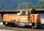 RhB - Gm 3/3 232 am 06.09.1994 in UNTERVAZ - Diesel-RANGIERLOKOMOTIVE - bernahme 01.02.1976 - MOYSE3554/MTU - 295 KW - Gewicht 34,00t - LP 7,93m - zulssige Geschwindigkeit 55 km/h.