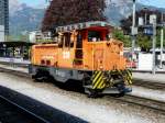 RhB - Dieselrangierlok Gm 3/3 231 im Bahnhofsareal von Landquart am 22.04.2011