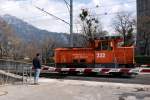 RhB Gm 3/3 232. Und sie fhrt immer noch. Bhf.Landquart am 29.3.2012.