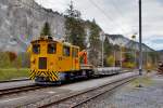 Tm 2/2 Nr.84 steht im Bahnhof Versam-Safien.Bild vom 4.11.2015