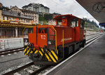 Tm 2/2 112 steht am 21.7.2016 im Bahnhof St.