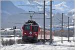 R1944 nach Scuol-Tarasp mit Ge 4/4 II 631   Untervaz  bei Bever. (15.11.2017)