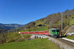 Ge 4/4 II 621 mit einem Regio am 03.11.2017 bei Saas.