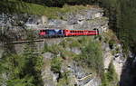 Die Arosa-Lok zu Besuch im Landwassertal.