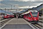 Bt52804, R1964 und IR1164 mit ABe 8/12 3503 nach Chur in Samedan.