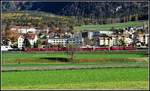 RE1236 mit Ge 4/4 II 612  Thusis  nach Disentis bei Chur Wiesental. (14.11.2018)