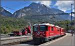 RE1224 mit Ge 4/4 II 631  Untervaz  fährt in Reichenau-Tamins ein.