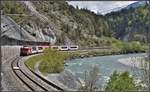 Glacier Express PE905 mit Ge 4/4 II 630  Trun  bei Trin.