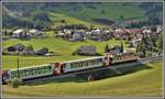 Glacier Express PE902 mit der Ge4/4 II 622  Arosa  oberhalb Bergün.