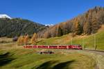 Ge 4/4 II 629 mit einem Regio am 03.11.2017 bei Davos Wolfgang.